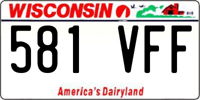 WI license plate 581VFF