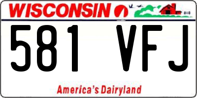WI license plate 581VFJ