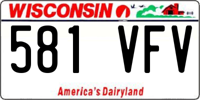 WI license plate 581VFV