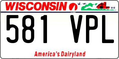 WI license plate 581VPL