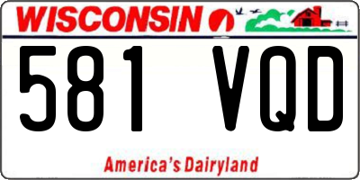 WI license plate 581VQD