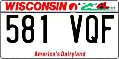 WI license plate 581VQF