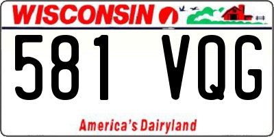 WI license plate 581VQG