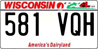 WI license plate 581VQH