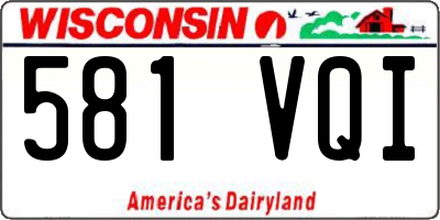 WI license plate 581VQI