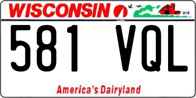 WI license plate 581VQL