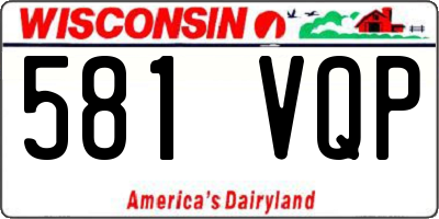 WI license plate 581VQP