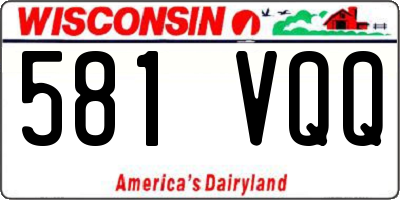 WI license plate 581VQQ