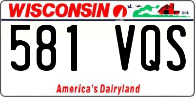 WI license plate 581VQS