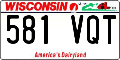 WI license plate 581VQT