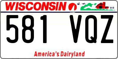 WI license plate 581VQZ