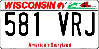 WI license plate 581VRJ