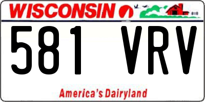 WI license plate 581VRV
