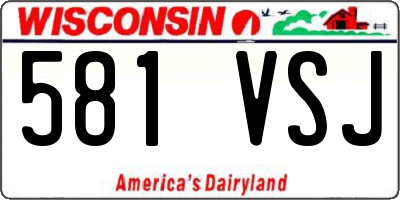 WI license plate 581VSJ