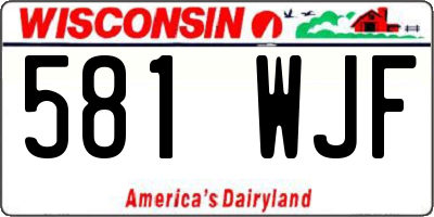 WI license plate 581WJF