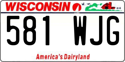 WI license plate 581WJG