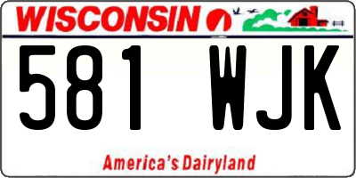 WI license plate 581WJK