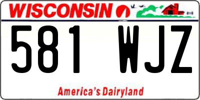 WI license plate 581WJZ
