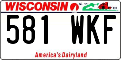 WI license plate 581WKF