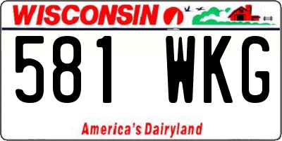 WI license plate 581WKG