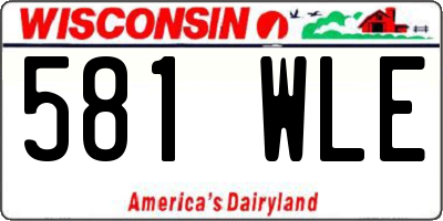 WI license plate 581WLE