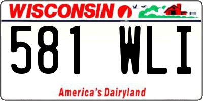 WI license plate 581WLI