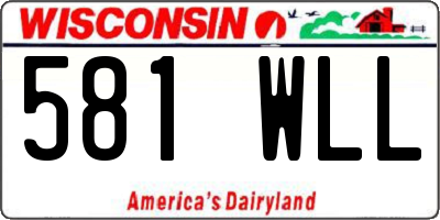 WI license plate 581WLL