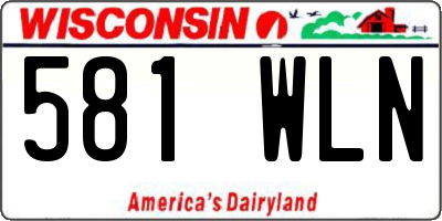 WI license plate 581WLN