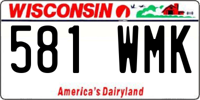 WI license plate 581WMK