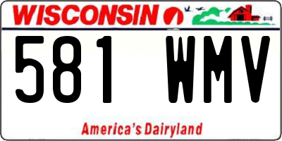 WI license plate 581WMV