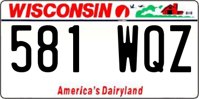 WI license plate 581WQZ
