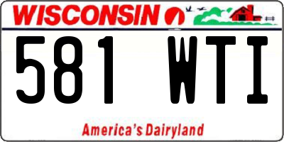 WI license plate 581WTI