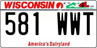 WI license plate 581WWT