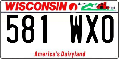 WI license plate 581WXO