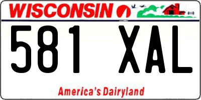 WI license plate 581XAL