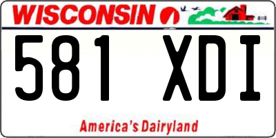 WI license plate 581XDI
