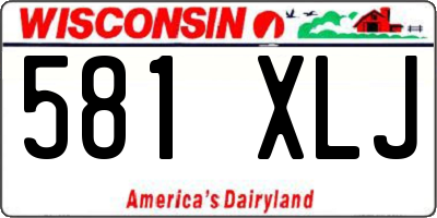WI license plate 581XLJ