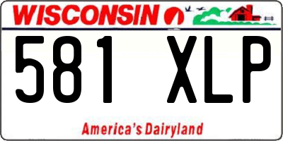 WI license plate 581XLP