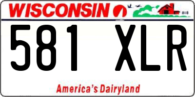 WI license plate 581XLR