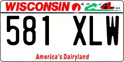 WI license plate 581XLW