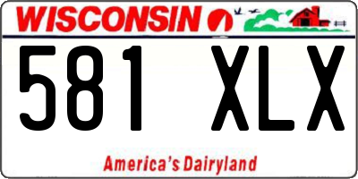 WI license plate 581XLX