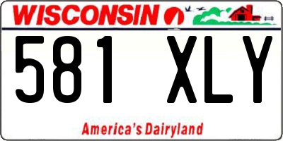 WI license plate 581XLY