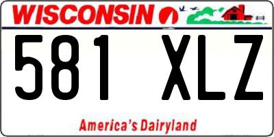 WI license plate 581XLZ