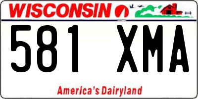 WI license plate 581XMA