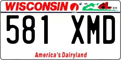 WI license plate 581XMD