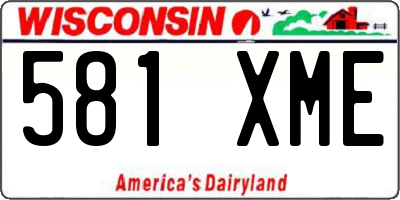WI license plate 581XME