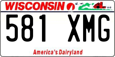 WI license plate 581XMG