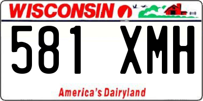 WI license plate 581XMH