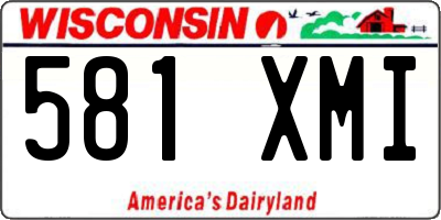 WI license plate 581XMI