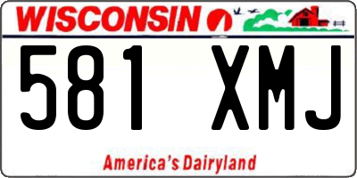 WI license plate 581XMJ